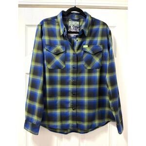 Dixxon Flannel Co The Gill-Man Monster Women’s XL D Tech Plaid Button Up Shirt
